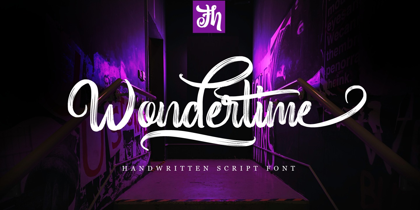 Пример шрифта Wondertime #1